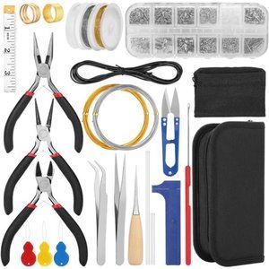 Jewelry Making Supplies Kit, Jewelry Finding Kit with Accessories Jewelry Pliers